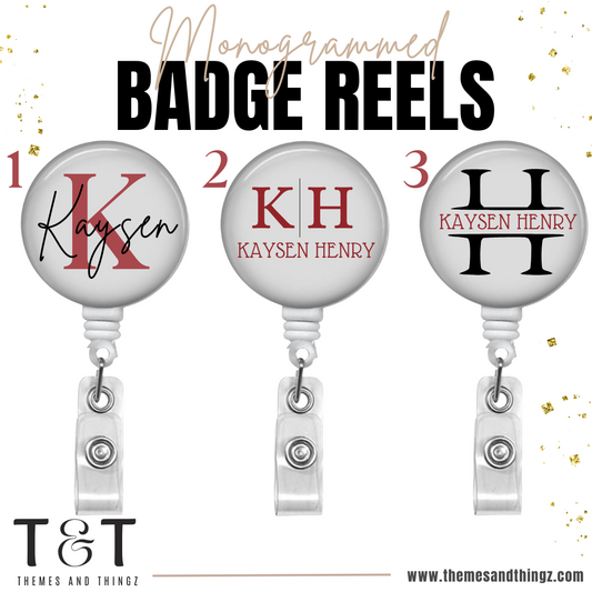 Badge Reel: Monogram Badge Reel